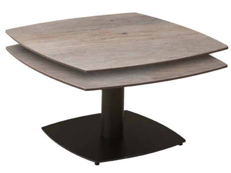 Table basse TONGA Table basse design et moderne marron claire TONGA sur deux étages superposés l Géant du Meuble