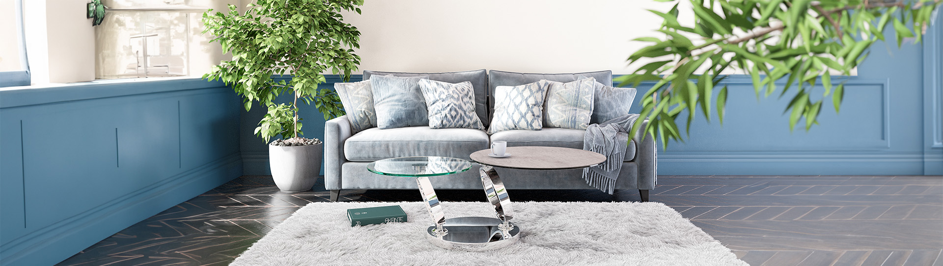 Table basse EOLIA Salon avec canapé et table basse Eolia