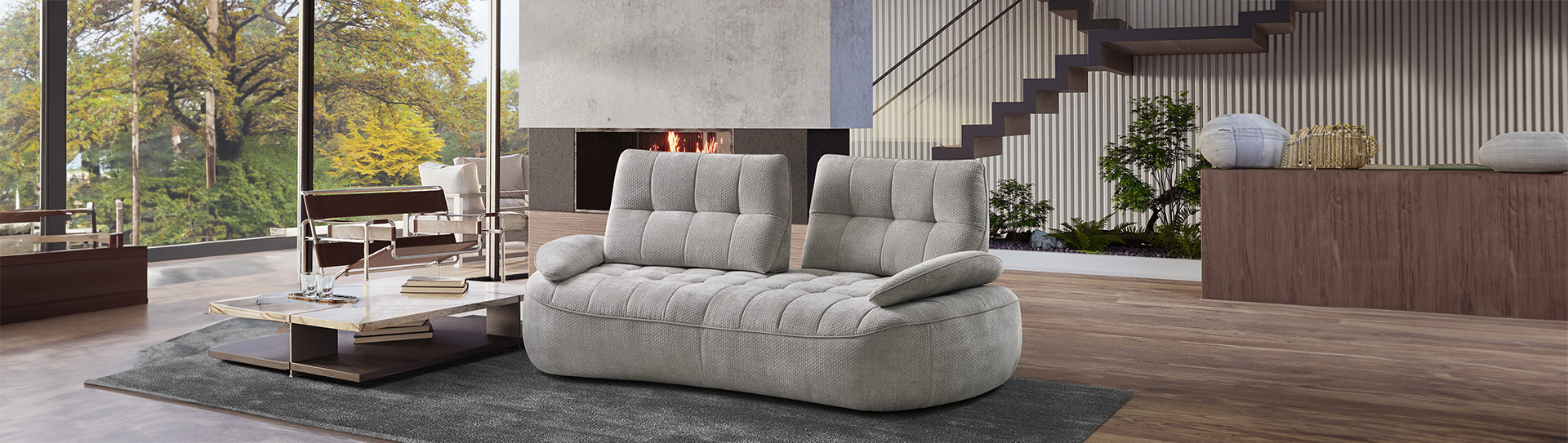 Canapé droit CURVY
